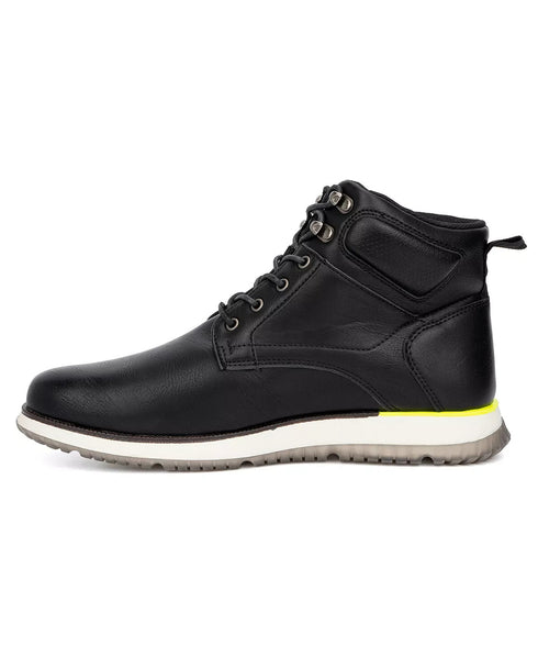 NEW YORK & COMPANY Men's Gideon Faux Leather Boots Black Size 12M
